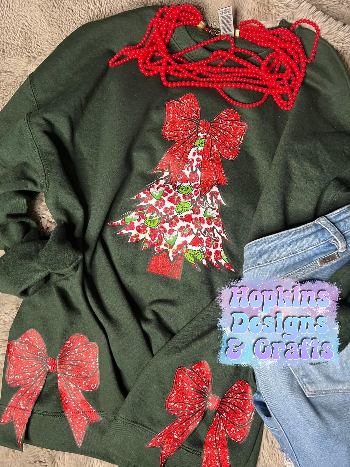 Christmas Tree Sweatshirts w/Bows