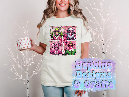 Bubble Gum Christmas Figures Shirt