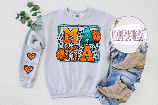 Basketball Mama Sweatshirt w/Names on Sleeves